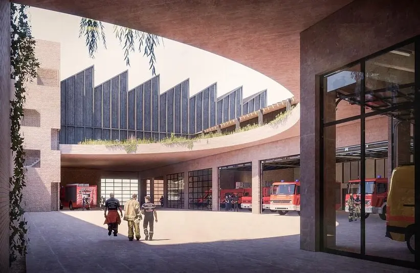 simulation new fire station Anderlecht