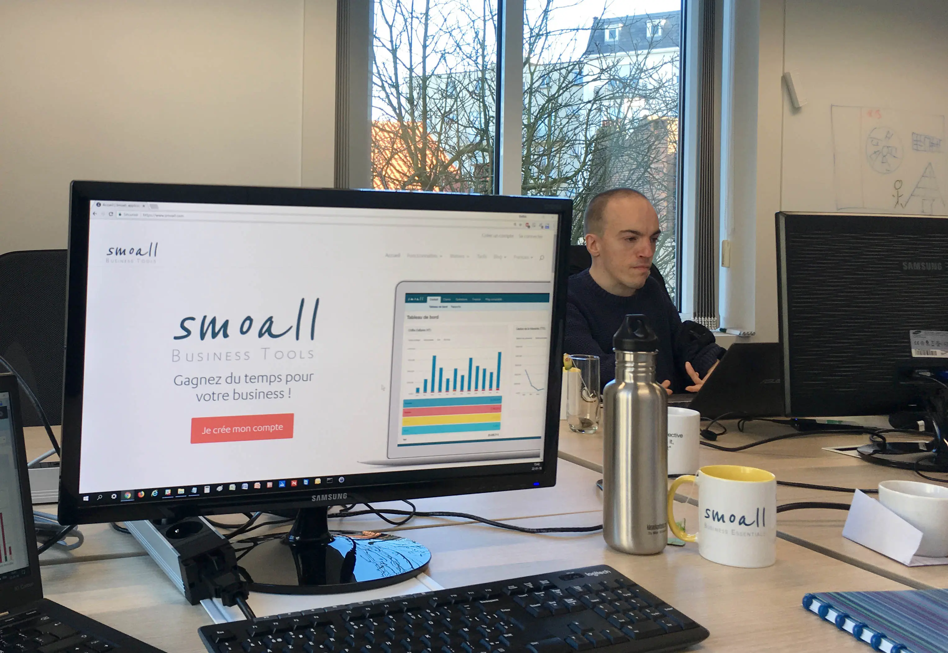 Christophe travaillant chez Smoall